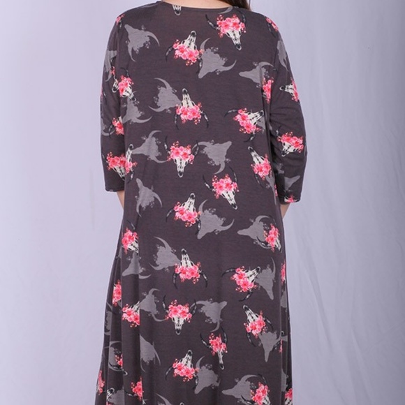 COWGIRL BULL FLORAL CARDIGAN DUSTER KIMONO XXL-3X - Picture 4 of 8
